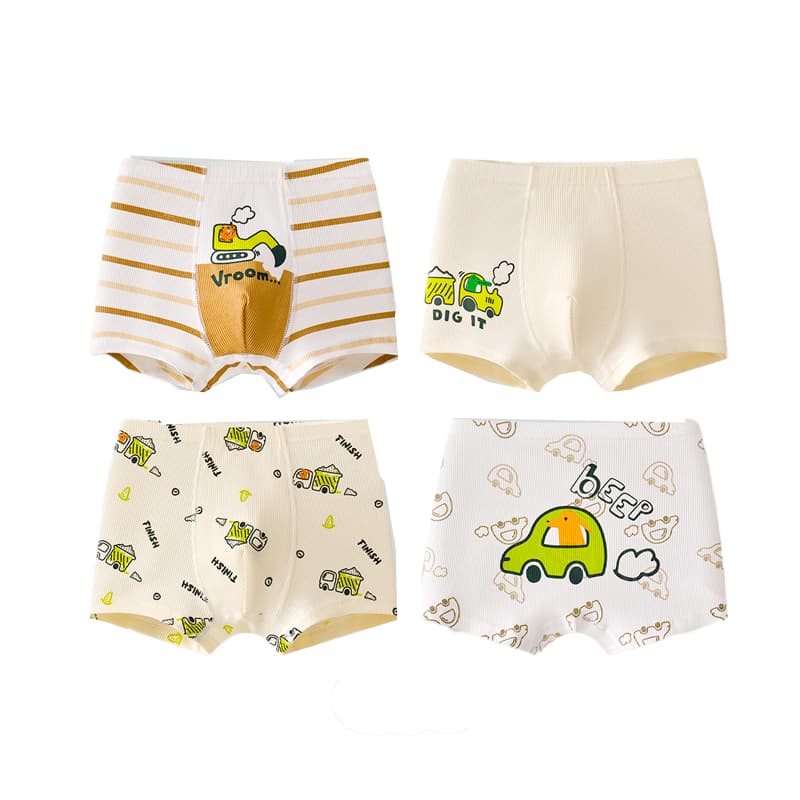 Miiow 4 пачки (Светло-желтый + Светло-желтый + Белый + Белый) Kids Трусы - изображение 1