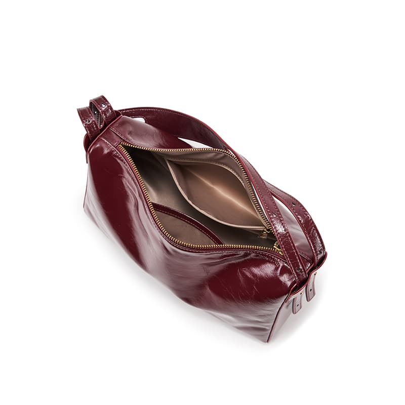 Мини-сумка PIERRE CARDIN Лицевая коровья кожа Один Плечо Тоут Сумка Обычный (стандартный) Женские Черный бургундский - изображение 3