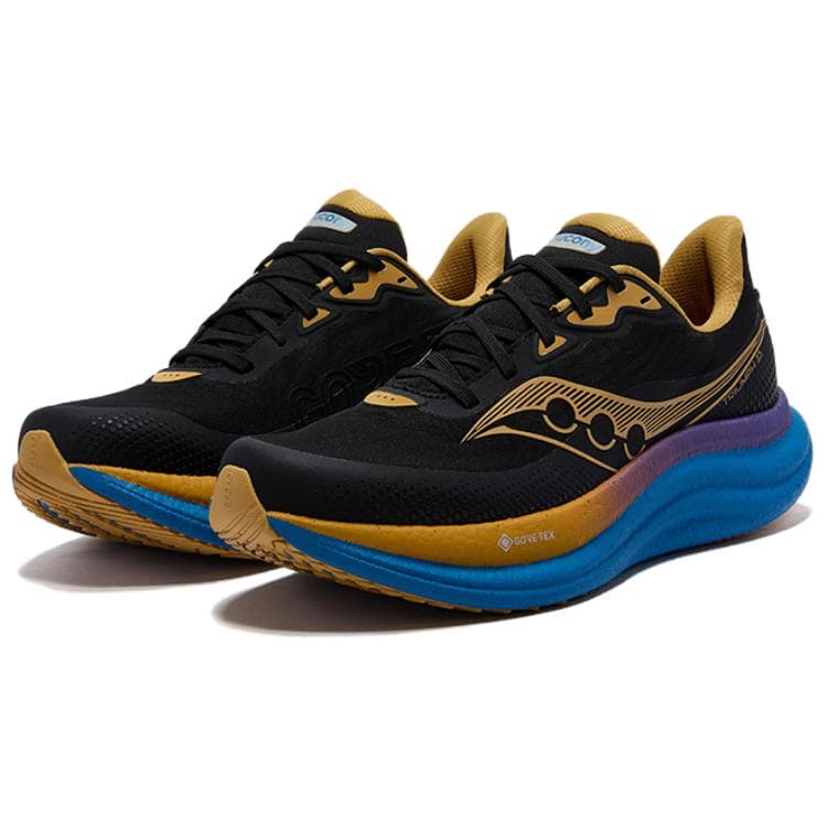 Кроссовки для бега Saucony Triumph 23 Дышащие Низкие Кеды XT 900 PWRRUN PB Длинные дистанции Бег Обувь Унисекс Черный Коричневый - изображение 3
