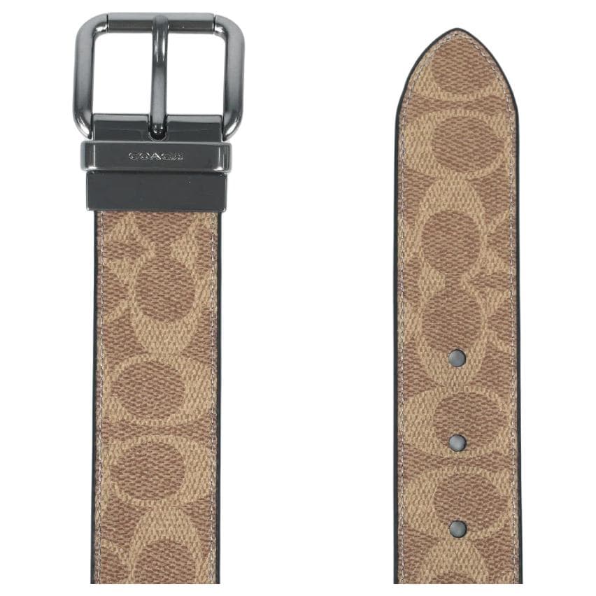 Ремень COACH Canvas Кожаные ремни Мужской Коричневый Ширина корпуса 3,8 см - изображение 4