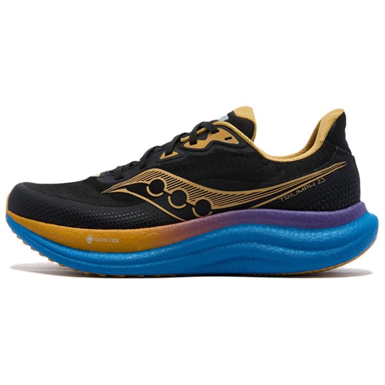 Кроссовки для бега Saucony Triumph 23 Дышащие Низкие Кеды XT 900 PWRRUN PB Длинные дистанции Бег Обувь Унисекс Черный Коричневый - изображение 1