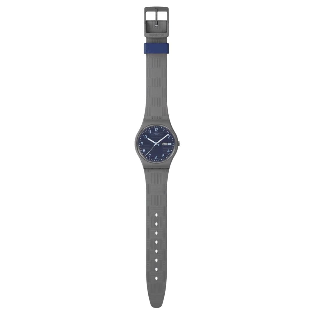 Часы Swatch Essentials Кварцевый механизм Унисекс Часы 34 мм Синий циферблат Биоразлагаемый материал Корпус часов - изображение 2