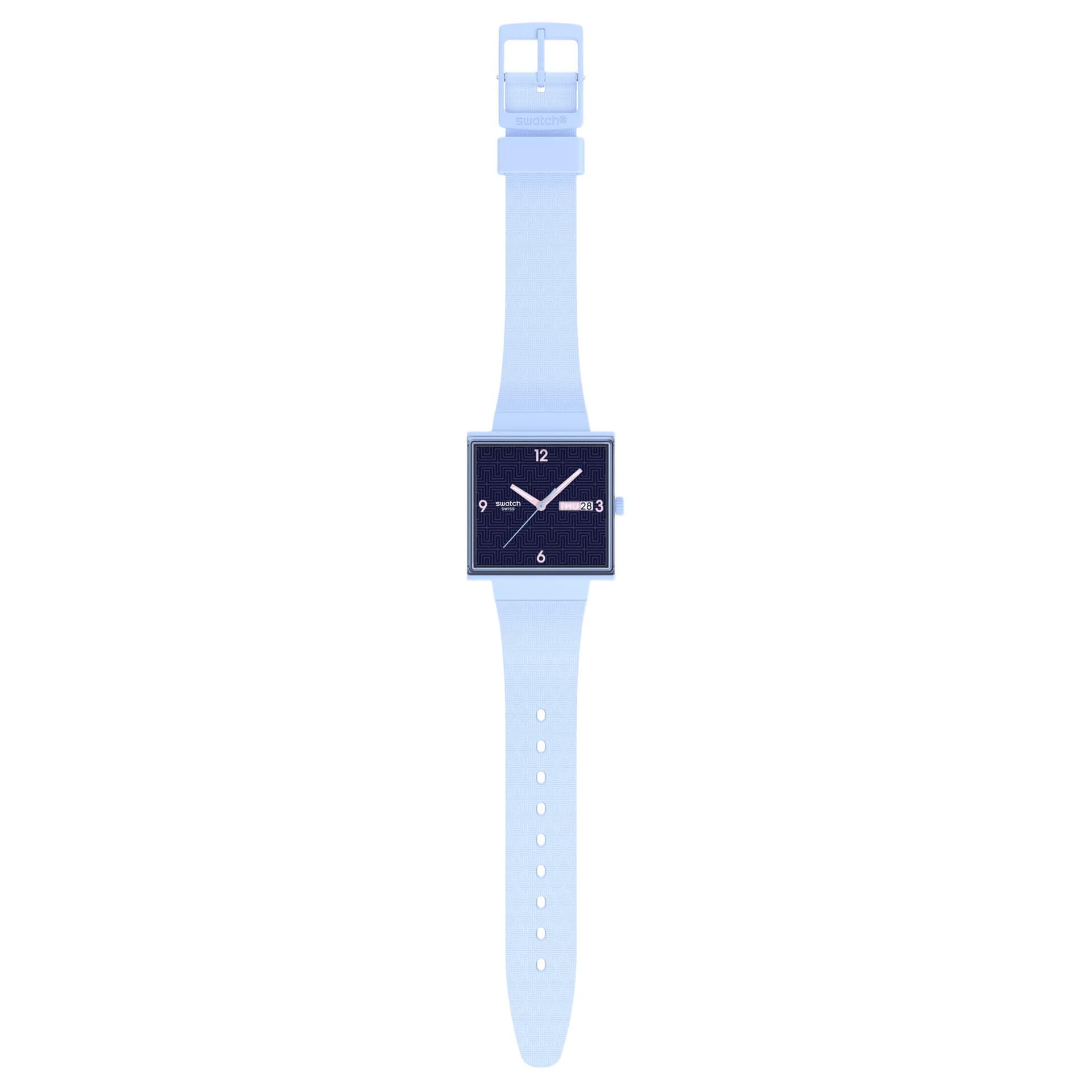 Часы Swatch Essentials Кварцевый механизм водонепроницаемость 20 м унисекс часы 41,8 мм синий циферблат - изображение 3