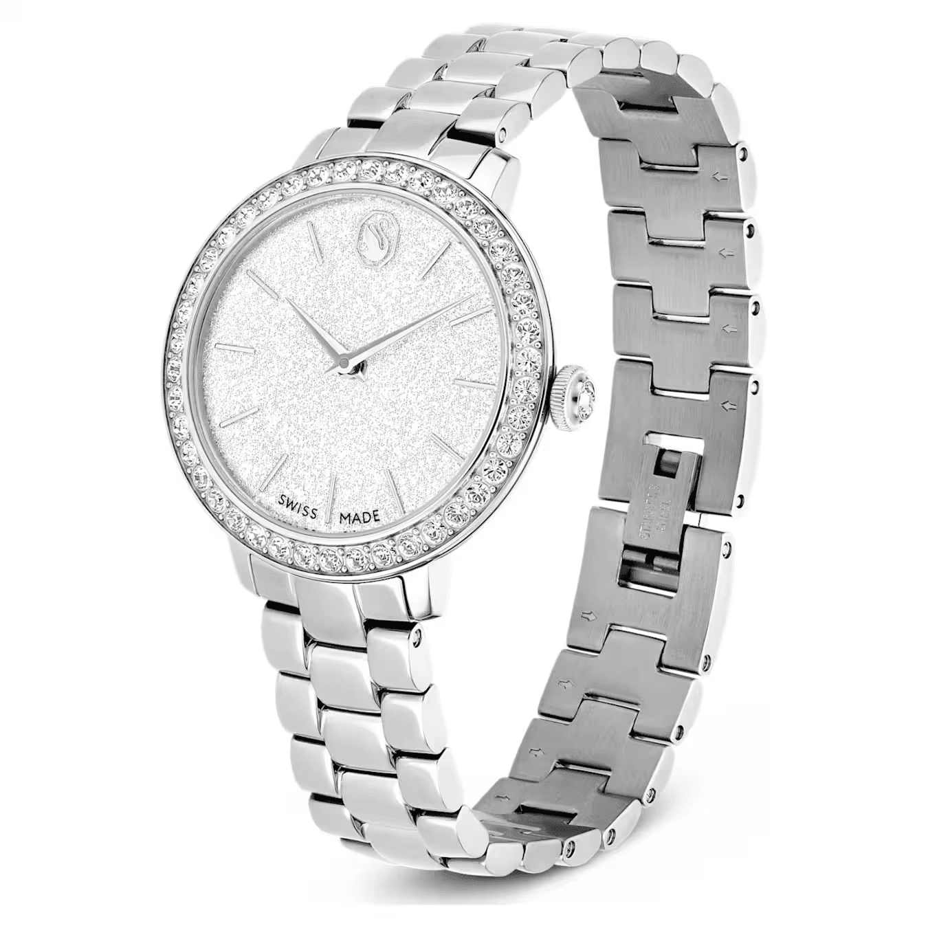 Механические часы Swarovski Matri Часы на запястье Кварцевый механизм Металлический ремешок Шнуровка 30 мм Серебристый циферблат - изображение 2
