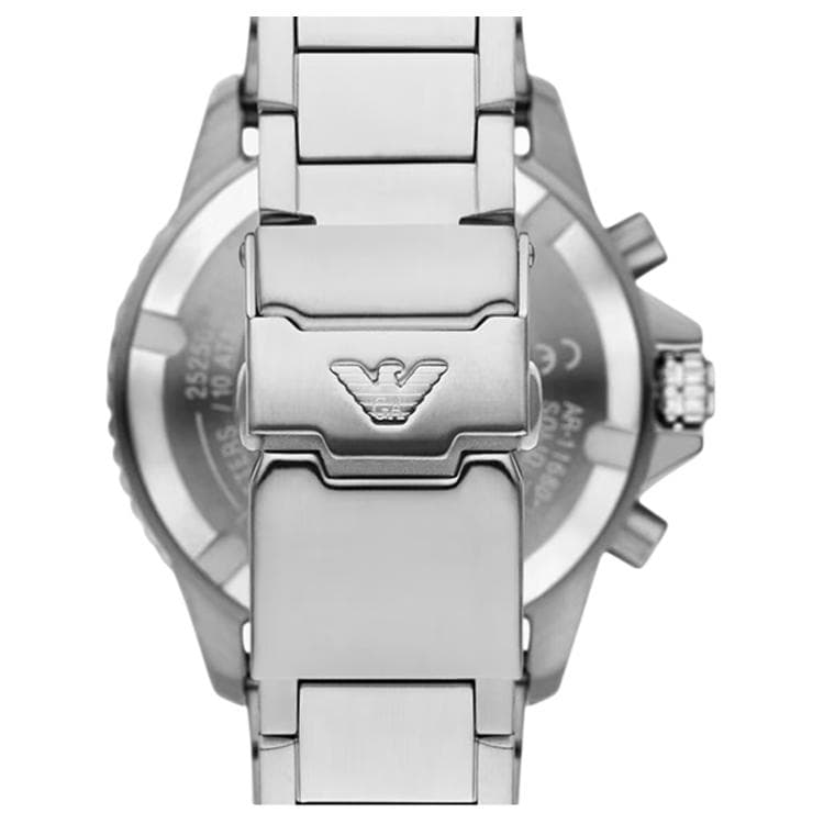 Механические часы EMPORIO ARMANI Часы с ремешком на запястье Солнечный кварцевый механизм Нержавеющая сталь Шнуровка 42 мм Синий циферблат - изображение 4