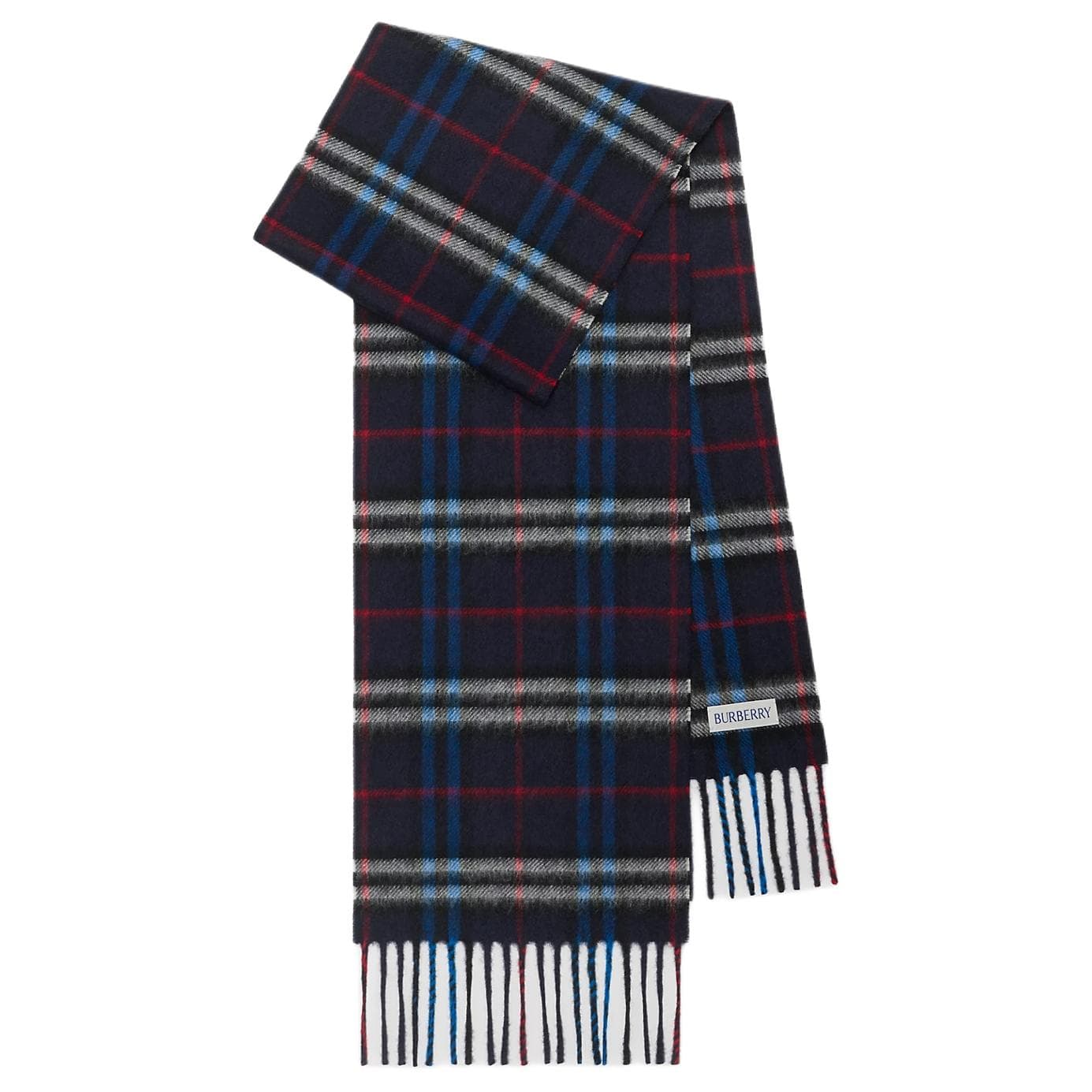 Шарф Burberry Шарф Из Кашемира В Клетку Прямоугольная Форма Бахрома - изображение 1