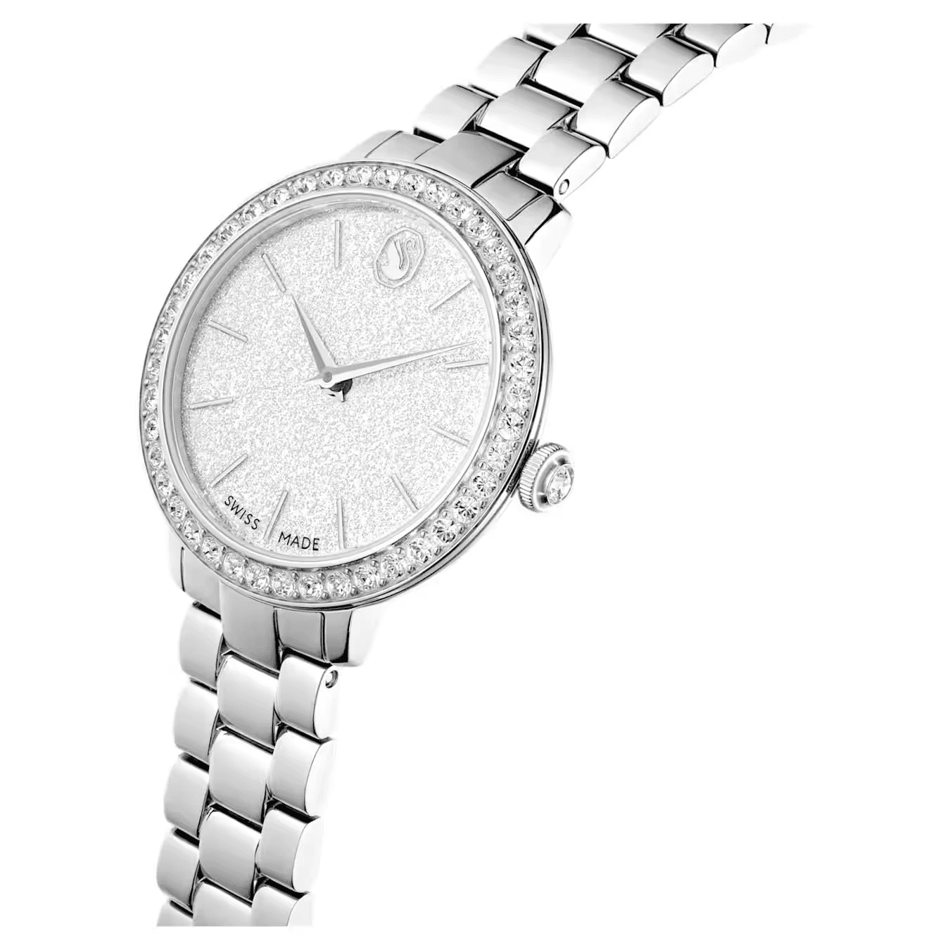Механические часы Swarovski Matri Часы на запястье Кварцевый механизм Металлический ремешок Шнуровка 30 мм Серебристый циферблат - изображение 4