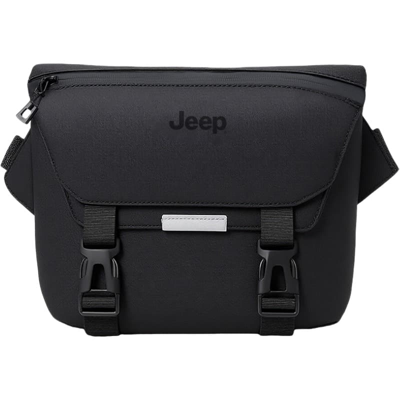 Сумка через плечо Jeep Oxford с кожаными вставками сумка для фильма стандартная мужская черная - изображение 1