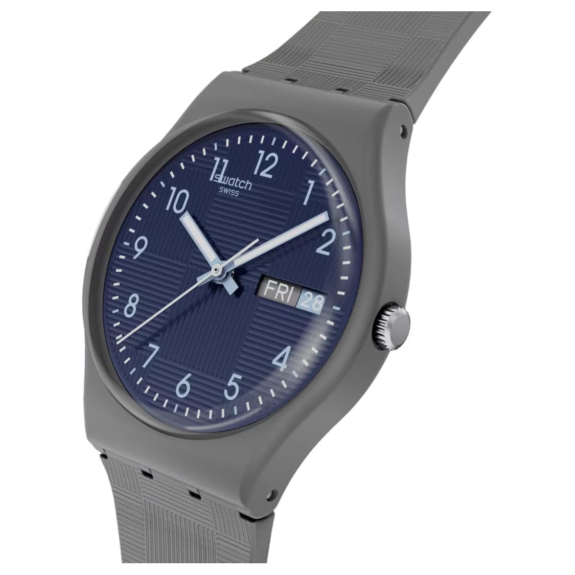 Часы Swatch Essentials Кварцевый механизм Унисекс Часы 34 мм Синий циферблат Биоразлагаемый материал Корпус часов - изображение 3