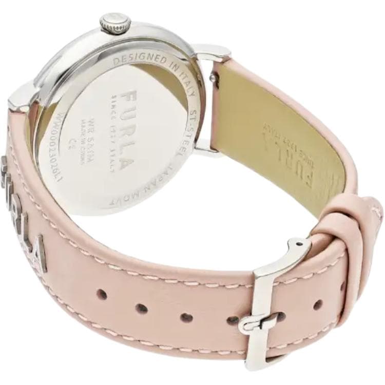 Механические часы Furla Часы с ремешком на запястье кварцевый механизм кожа коровы шнуровка 37,5 мм розовый циферблат женские часы - изображение 4