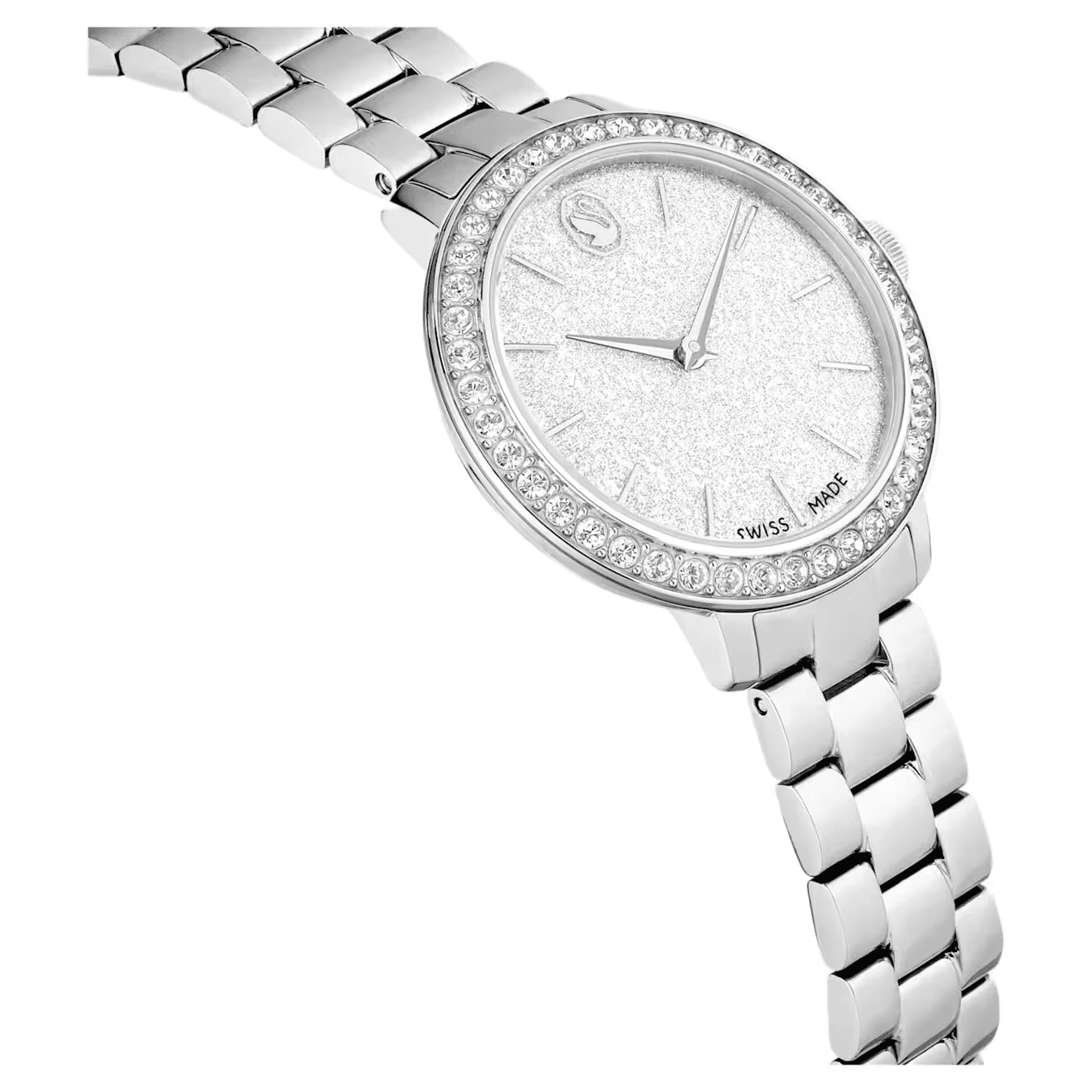 Механические часы Swarovski Matri Часы на запястье Кварцевый механизм Металлический ремешок Шнуровка 30 мм Серебристый циферблат - изображение 5