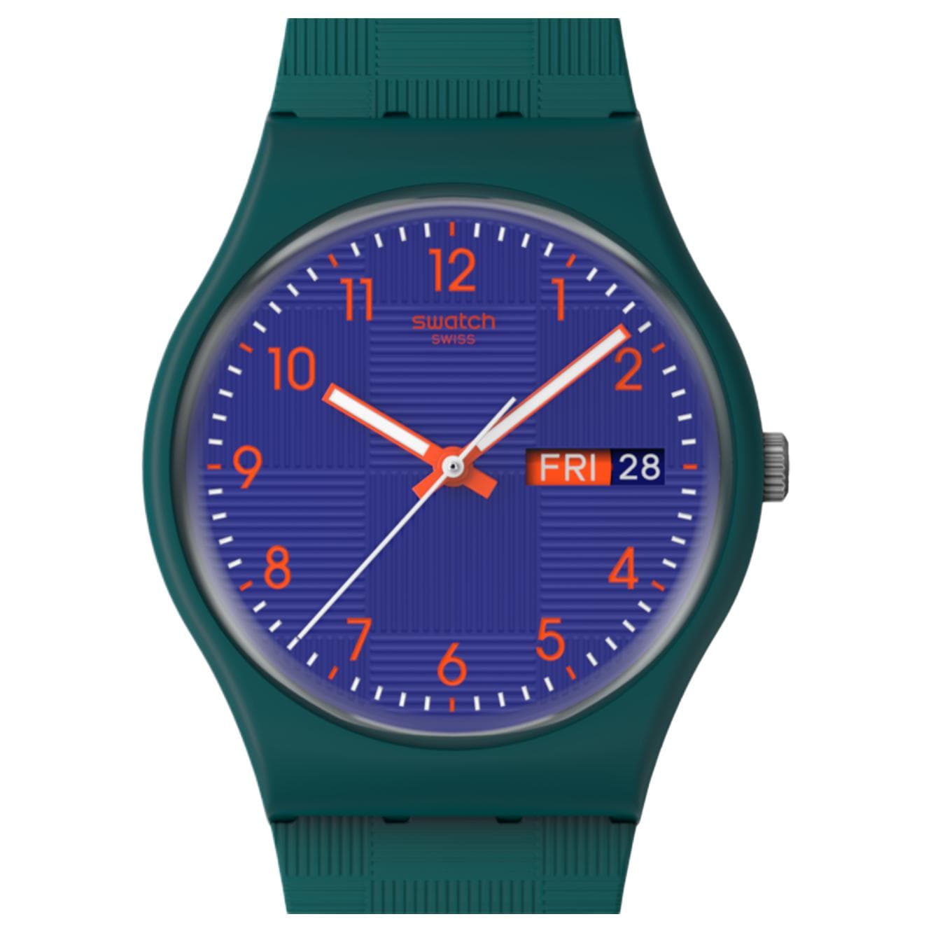 Часы Swatch Essentials Кварцевый механизм Унисекс Часы 34 мм Синий циферблат Биоразлагаемый материал Корпус часов - изображение 2