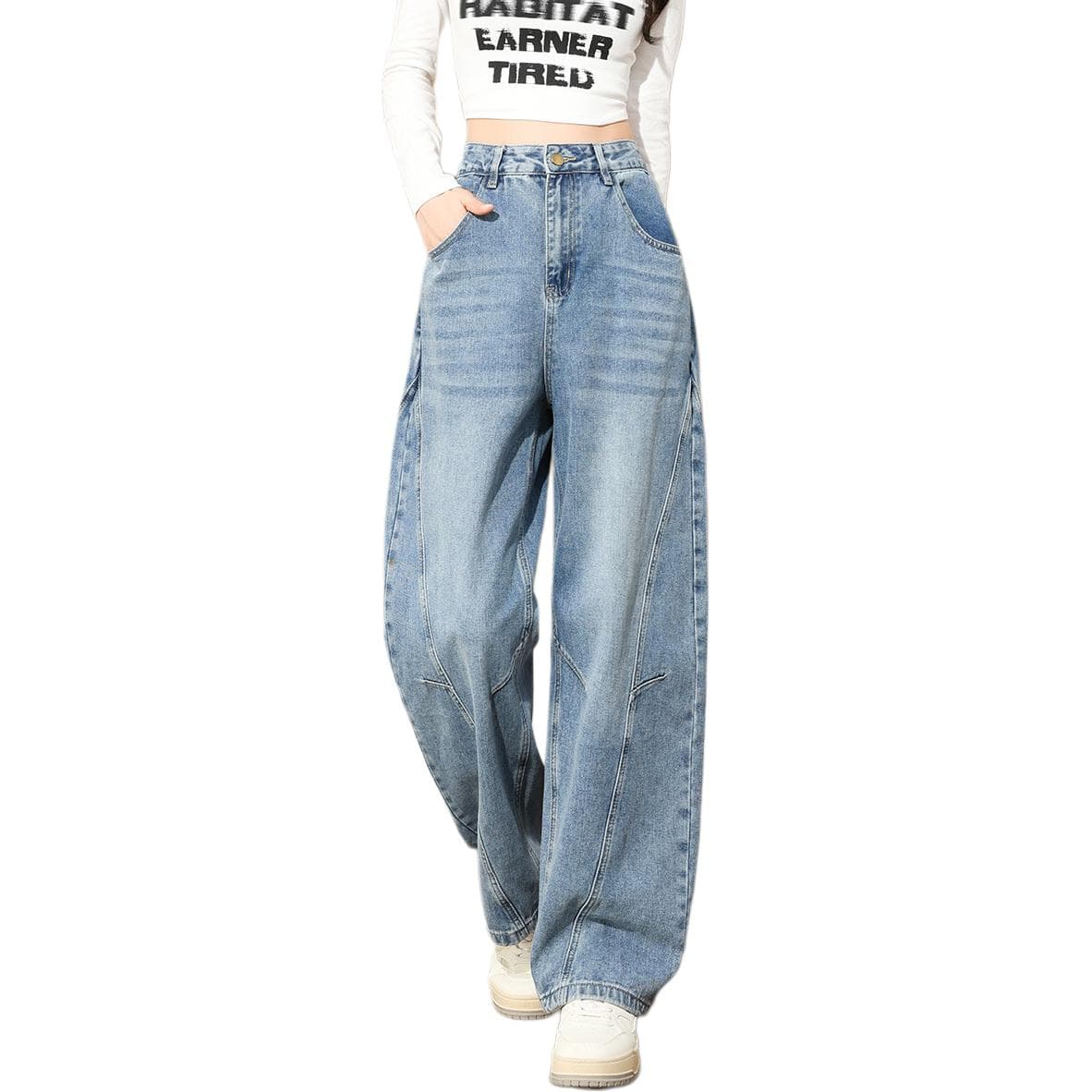 Джинсы Tonlion Medium Blue Women's Jeans Тонлион Средне-синие Женские Джинсы - изображение 1