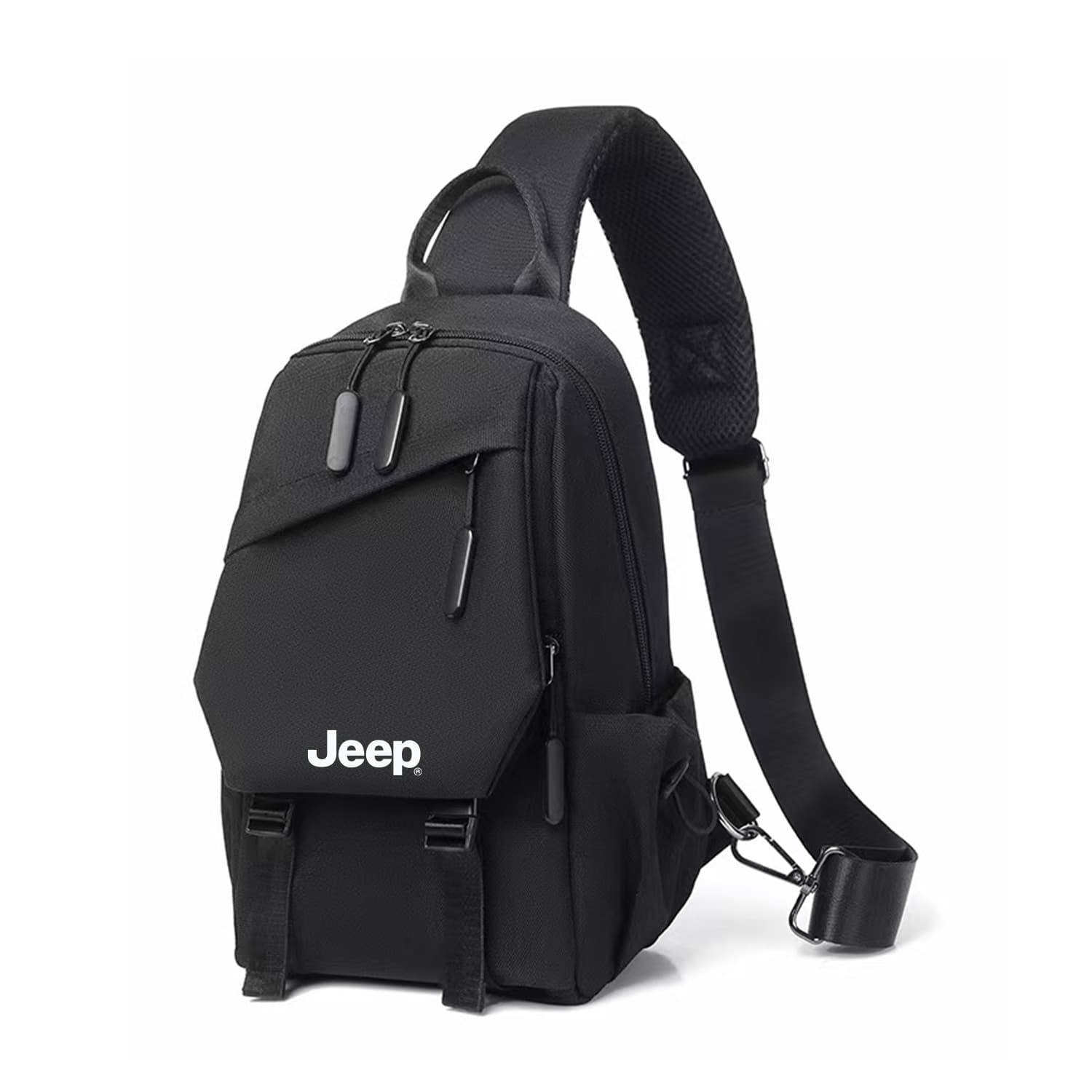 Нагрудная сумка Jeep Oxford Слинг Сумка (Slings) Стандартная (Standard) Унисекс Черный Серый Синий - изображение 3