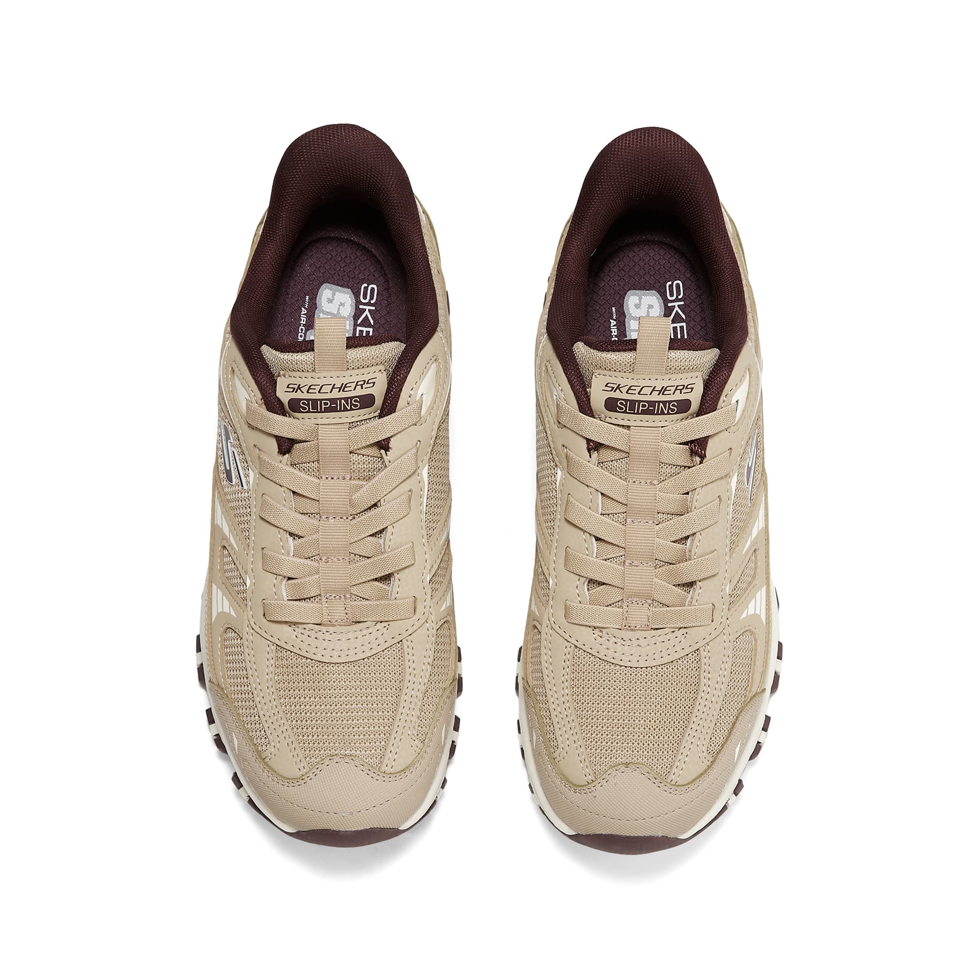Кроссовки Skechers OUTDOOR MENS Устойчивая к истиранию Низкая Повседневная Обувь Мужская Коричневый Белый - изображение 3