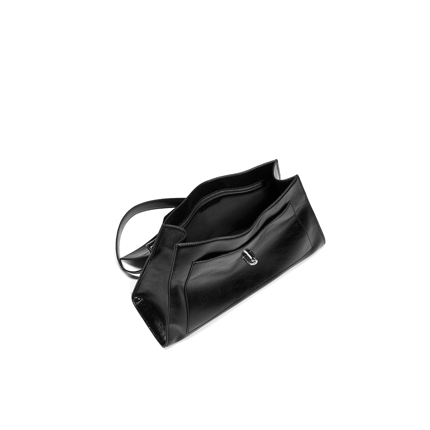 Мини-сумка JELLYTOYBOY Коровья кожа Infinity Briefcase Сумка через плечо Стандартная Женская Черная - изображение 4