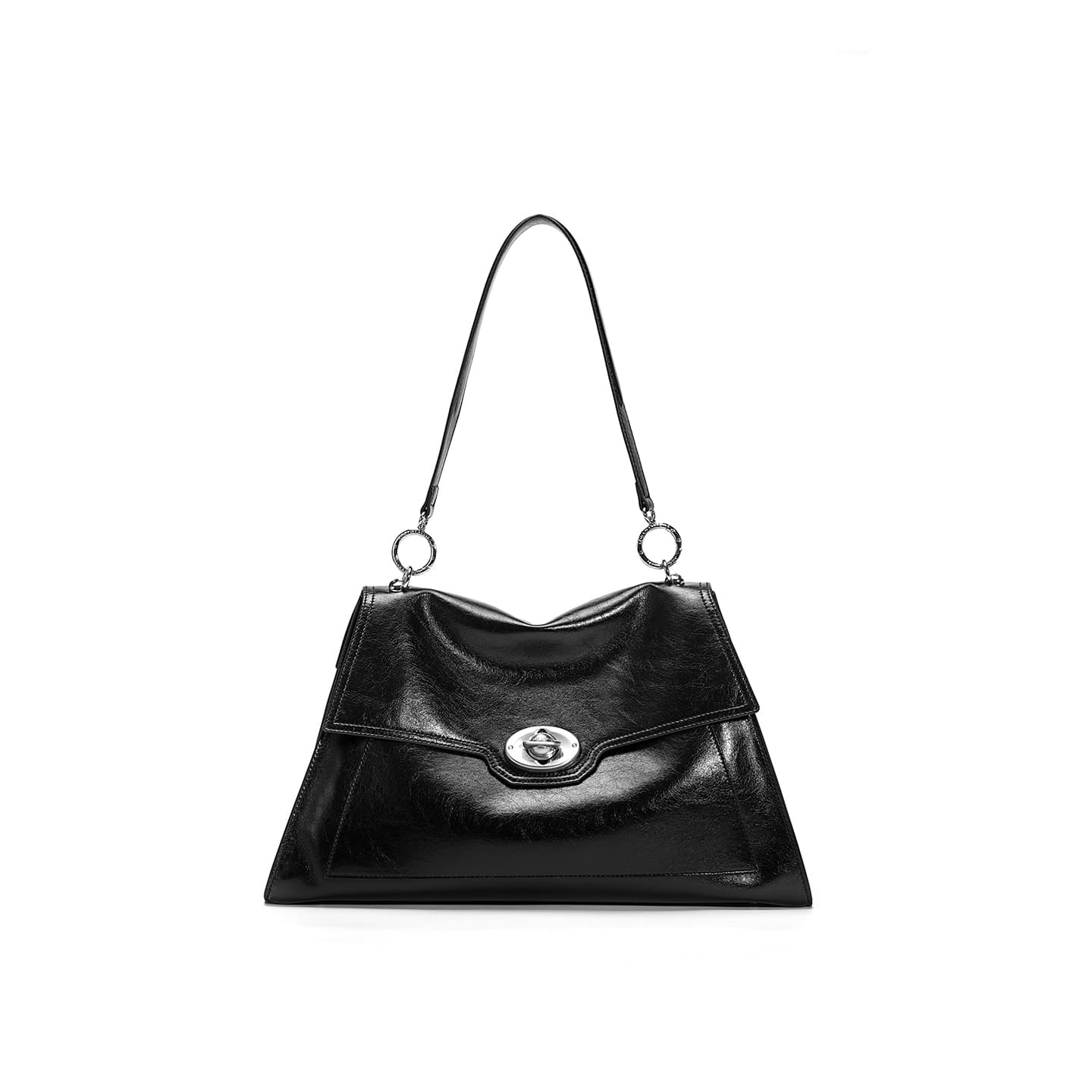 Мини-сумка JELLYTOYBOY Коровья кожа Infinity Briefcase Сумка через плечо Стандартная Женская Черная - изображение 1