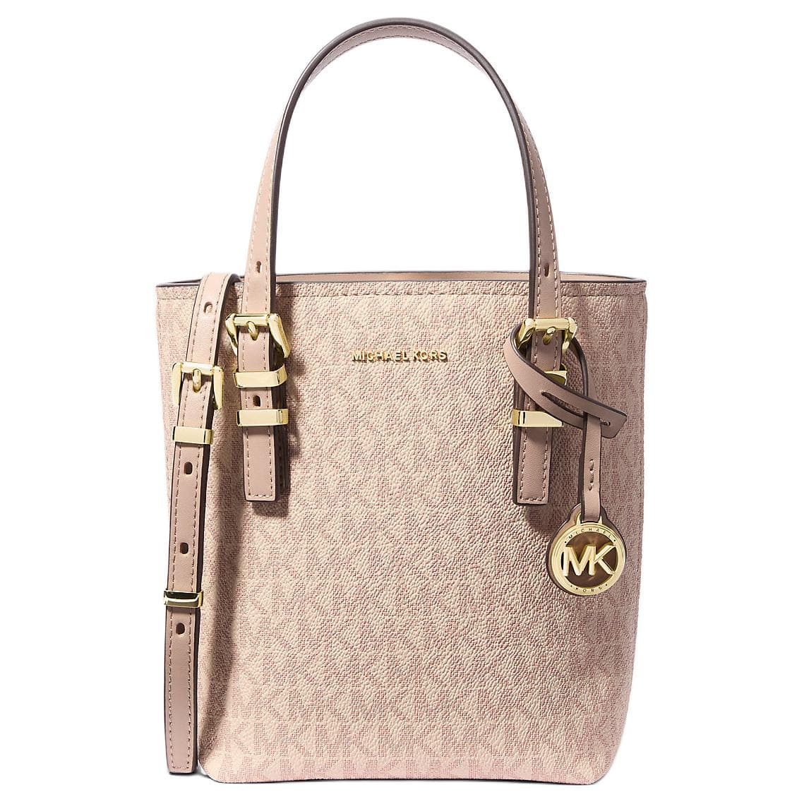 Сумка MICHAEL KORS Quinn Покрытый холст Одно плечо Сумка Мини-версия Женские Розовый - изображение 1