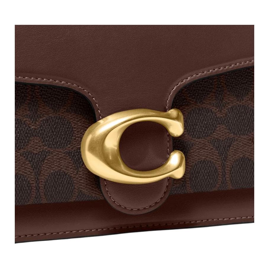 Мини-сумка COACH Tabby Коровья кожа Сумка через плечо Средняя Женская Кленовый Коричневый - изображение 6