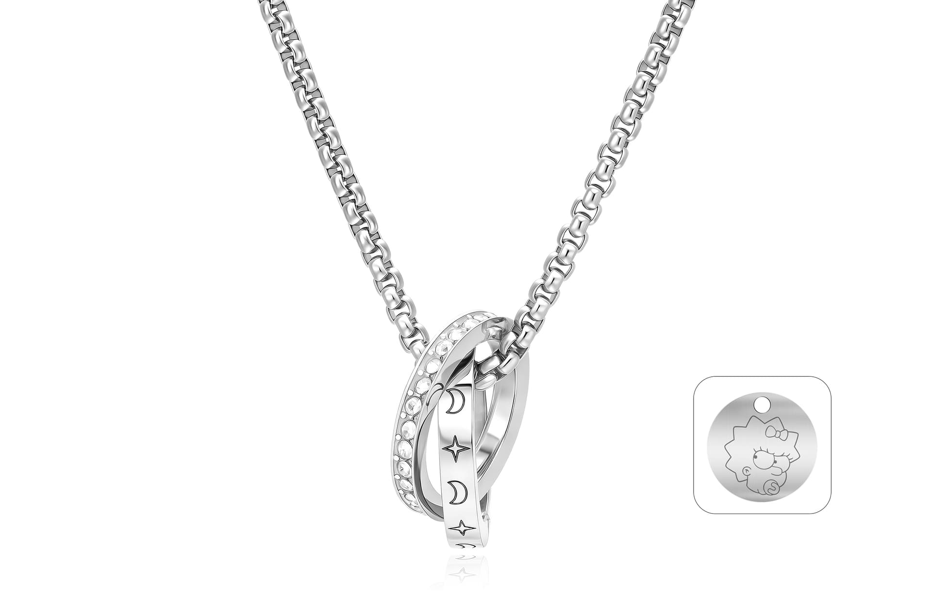 Ожерелье The Simpsons Titan Steel Necklaces Unisex Симпсоны Титановые Стальные Ожерелья Унисекс - изображение 1