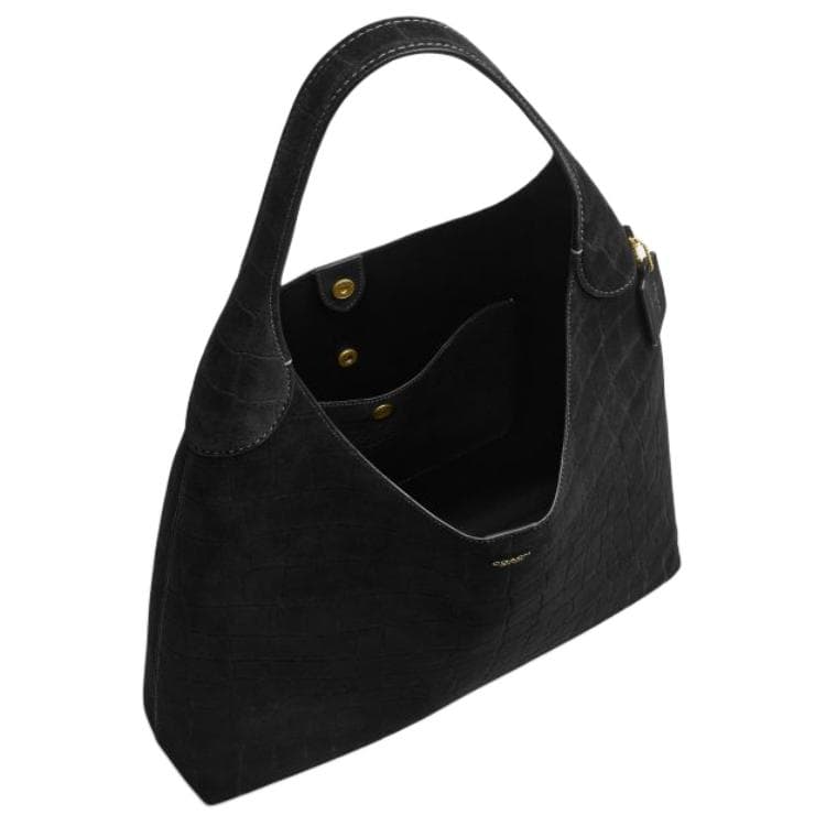 Мини-сумка COACH Brooklyn Коровья кожа Бродяга Сумка на плечо Большая Женская Черная - изображение 4