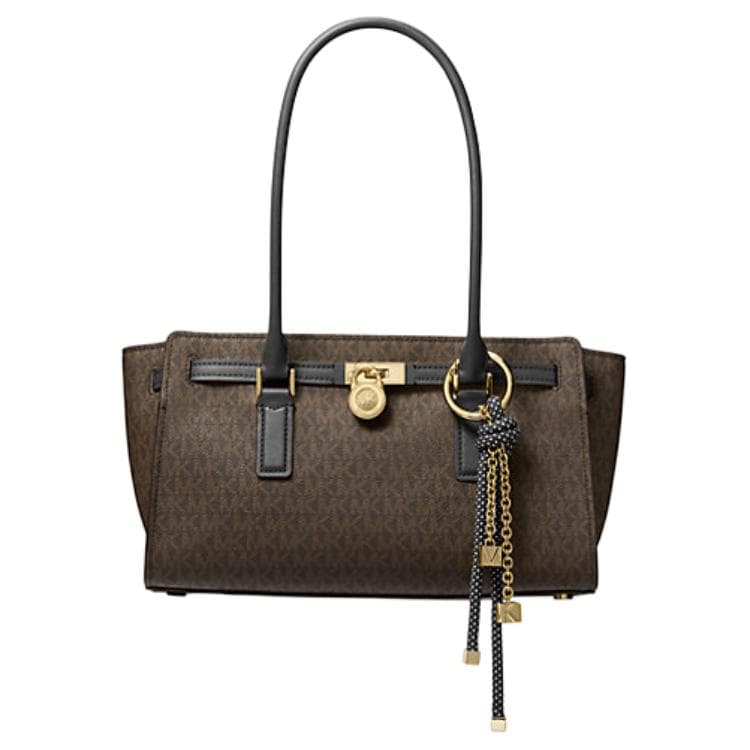 Мини-сумка MICHAEL KORS Hamilton Кожа Плечевая Сумка Маленькая Женская Каштановая и Черная - изображение 1