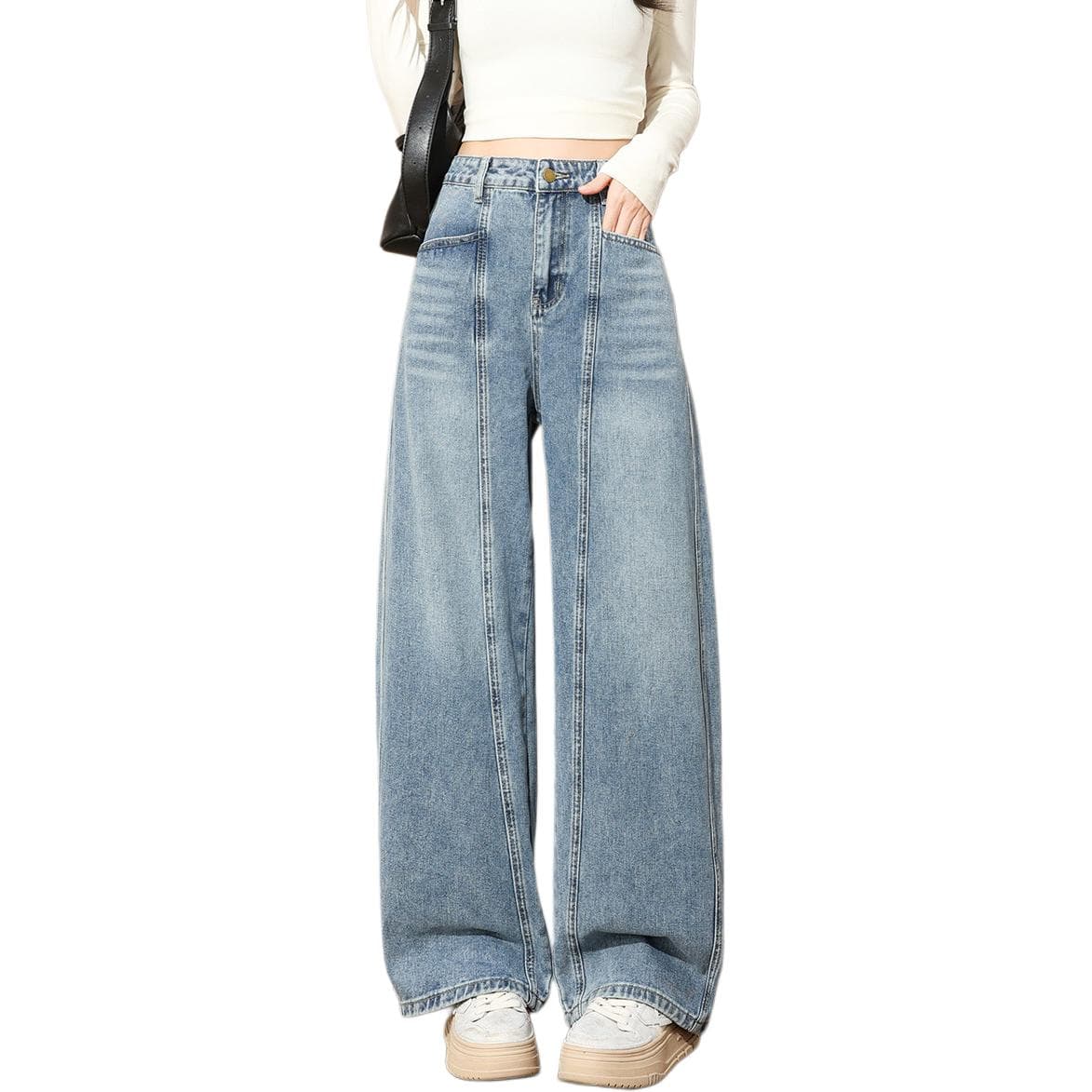 Джинсы Tonlion Medium Blue Women's Jeans Тонлион Средне-синие Женские Джинсы - изображение 1