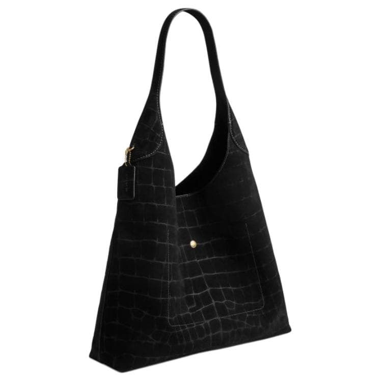 Мини-сумка COACH Brooklyn Коровья кожа Бродяга Сумка на плечо Большая Женская Черная - изображение 2