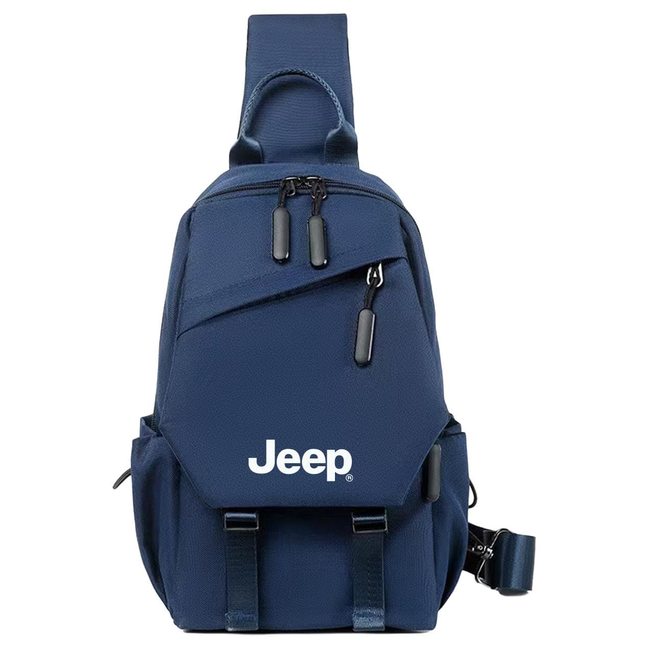 Нагрудная сумка Jeep Oxford Слинг Сумка (Slings) Стандартная (Standard) Унисекс Черный Серый Синий - изображение 6