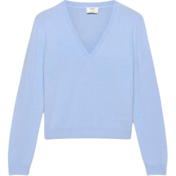 Aritzia FW25 Bare Плюшевый круглый узор V-образный вырез свитер плюшевый круглый узор свитер женский - изображение 1