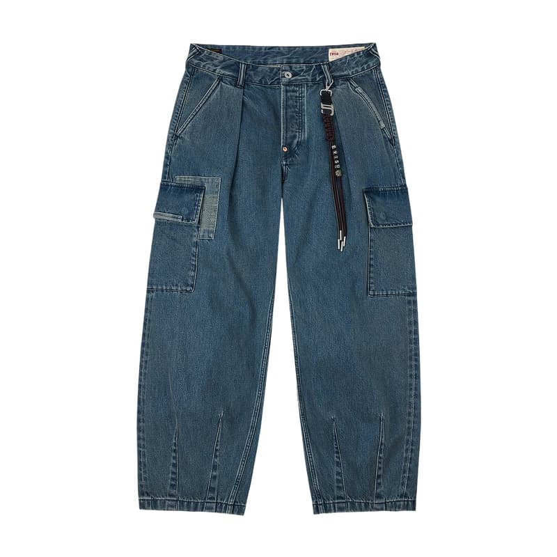 Штаны EVISU Джинсовый Синий Мужские Джинсы - изображение 2