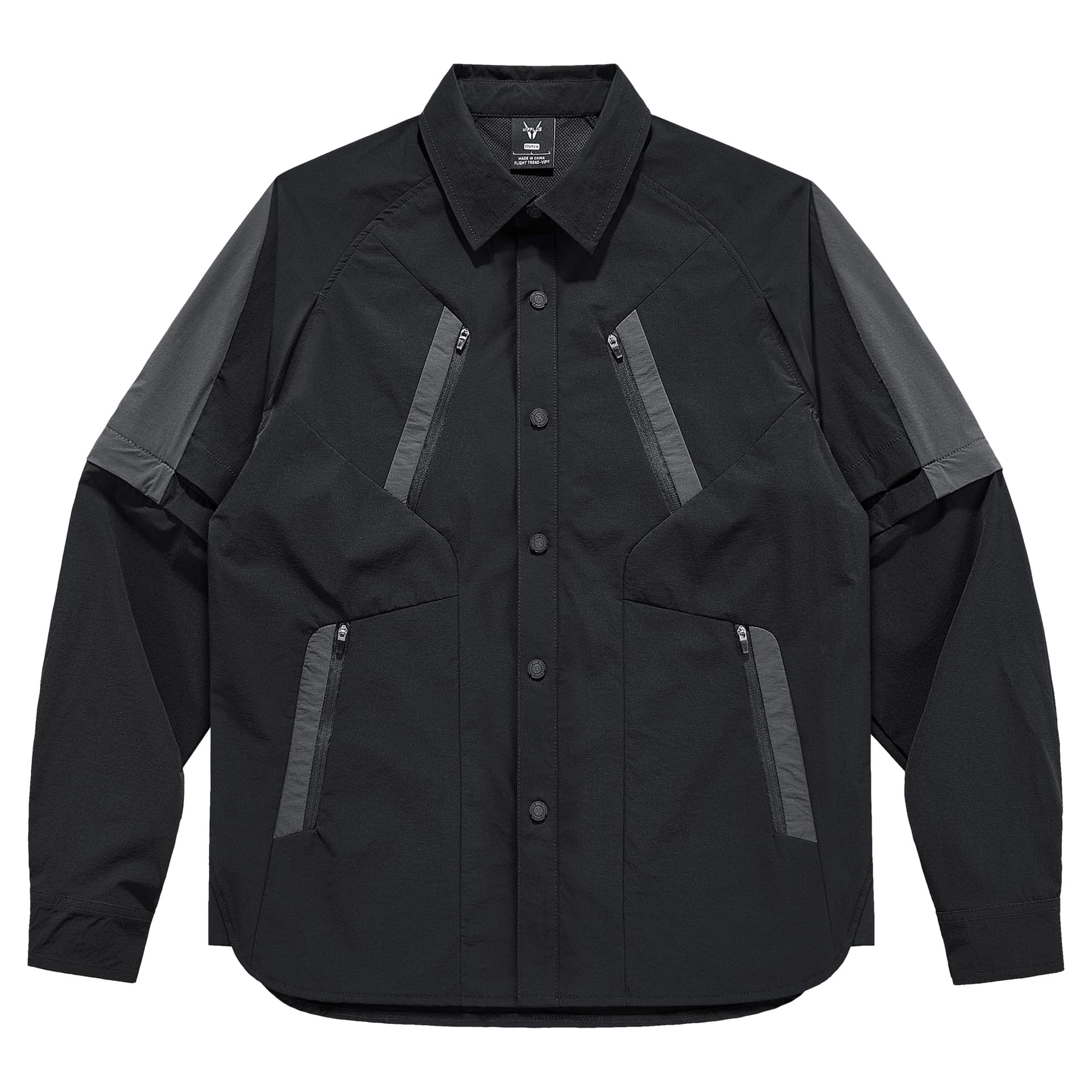 Рубашка VIP Urban Techwear Collection Деконструкция Пэчворк Сборка и Разборка Длинная Рубашка с Рукавами Унисекс - изображение 1