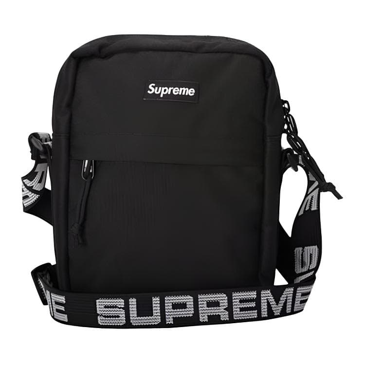Мини-сумка Supreme Однотонные Сумки через плечо Сумка на плечо Унисекс Черная - изображение 1