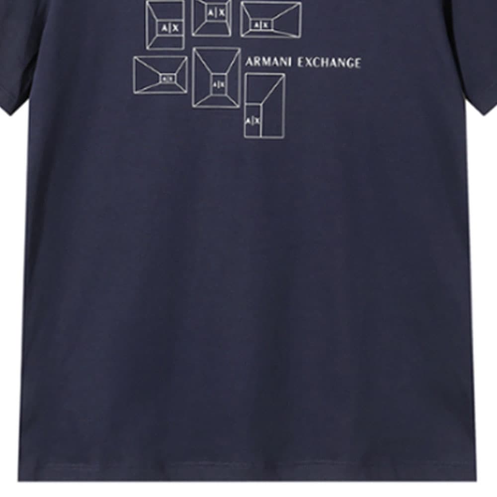 Футболка ARMANI EXCHANGE AE T Рубашка Мужская Ночной Синий - изображение 3