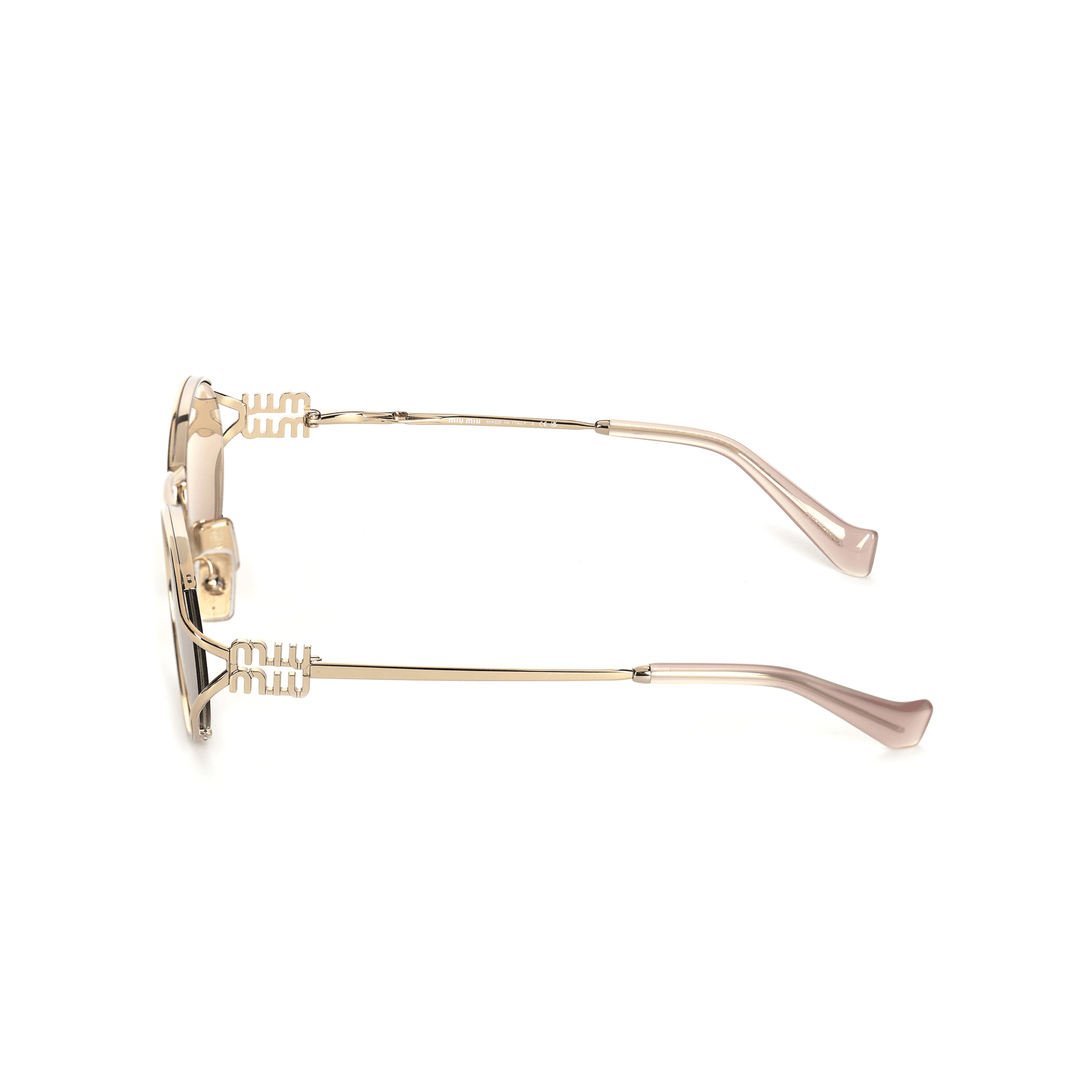 Солнцезащитные очки Miu Miu Oval Sunglasses Rose Gold - изображение 4