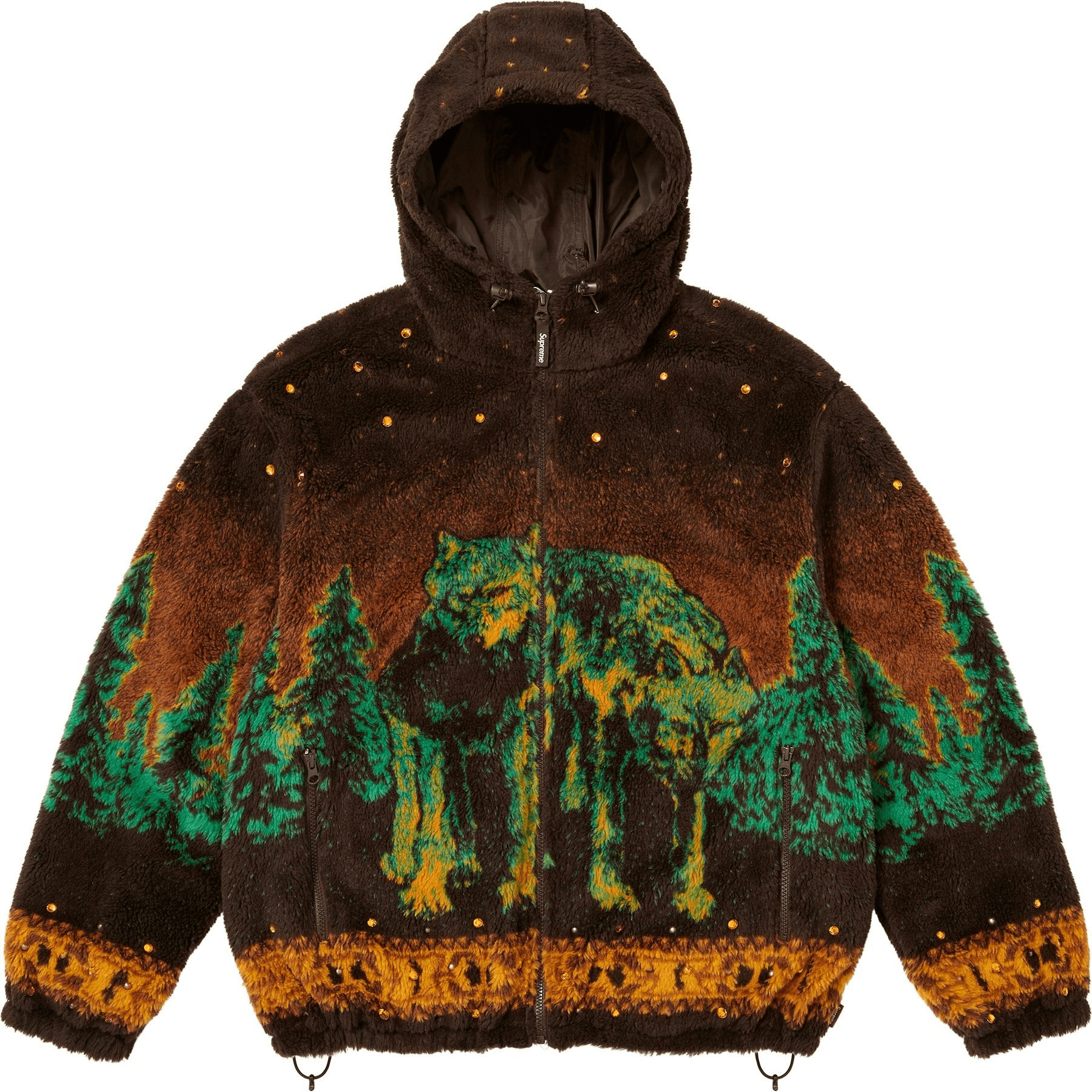 Куртка Supreme X B.b. Simon FW25 WEEK15 Двусторонняя Флисовая Куртка с Капюшоном Унисекс - изображение 1