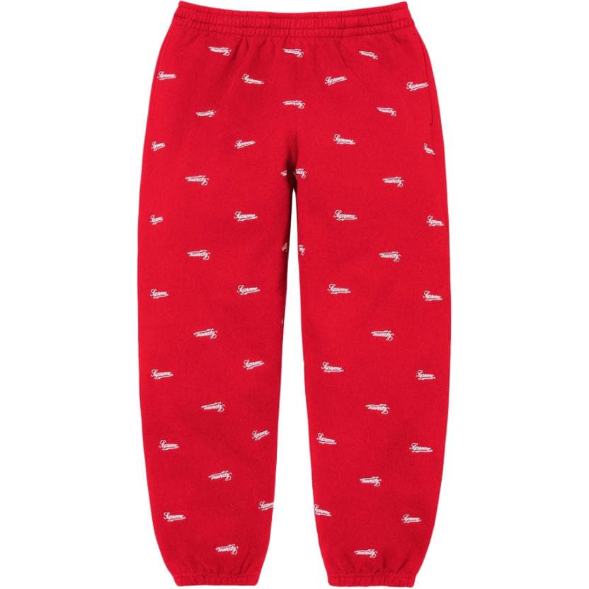 Штаны Supreme FW25 WEEK18 Повторяющийся Скрип Свитпант Вязаные Тренировочные Брюки Унисекс - изображение 1