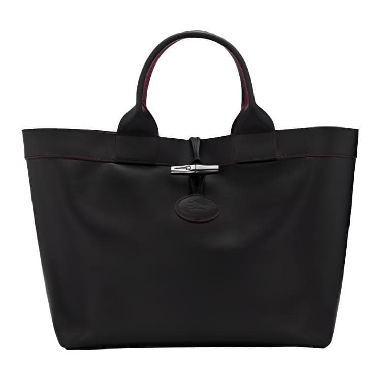 Сумка LONGCHAMP Le Roseau Коровья кожа Сумка-тоут Женская Черная - изображение 1