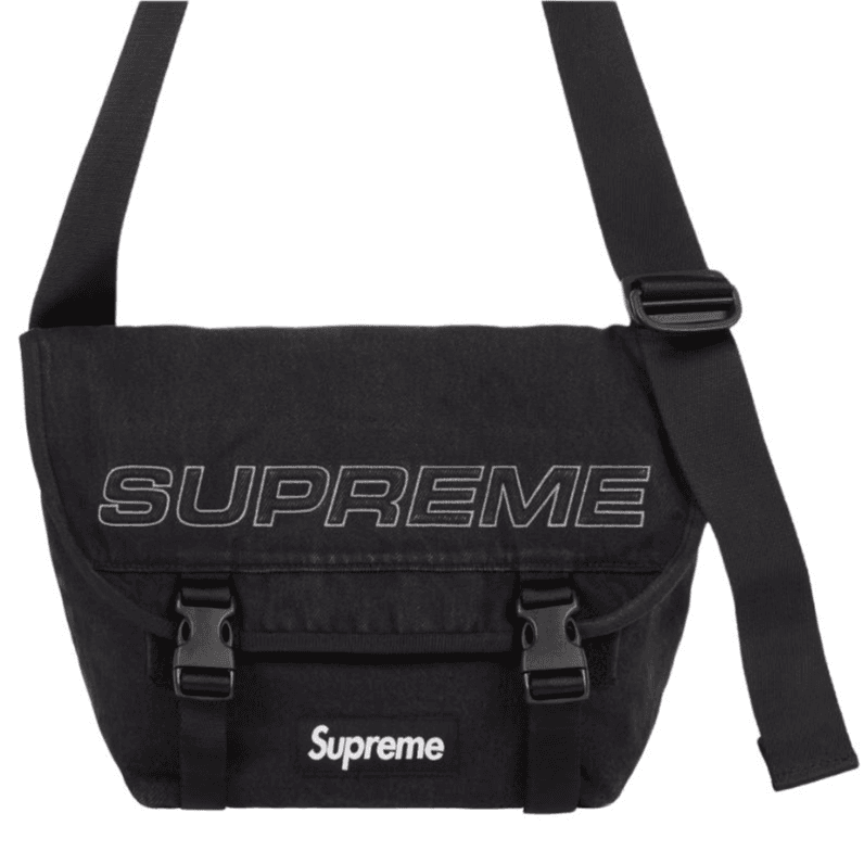 Сумка через плечо Supreme Нейлоновая Джинсовая Сумка через плечо Сумка Обычная (Стандартная) Унисекс Черная - изображение 1