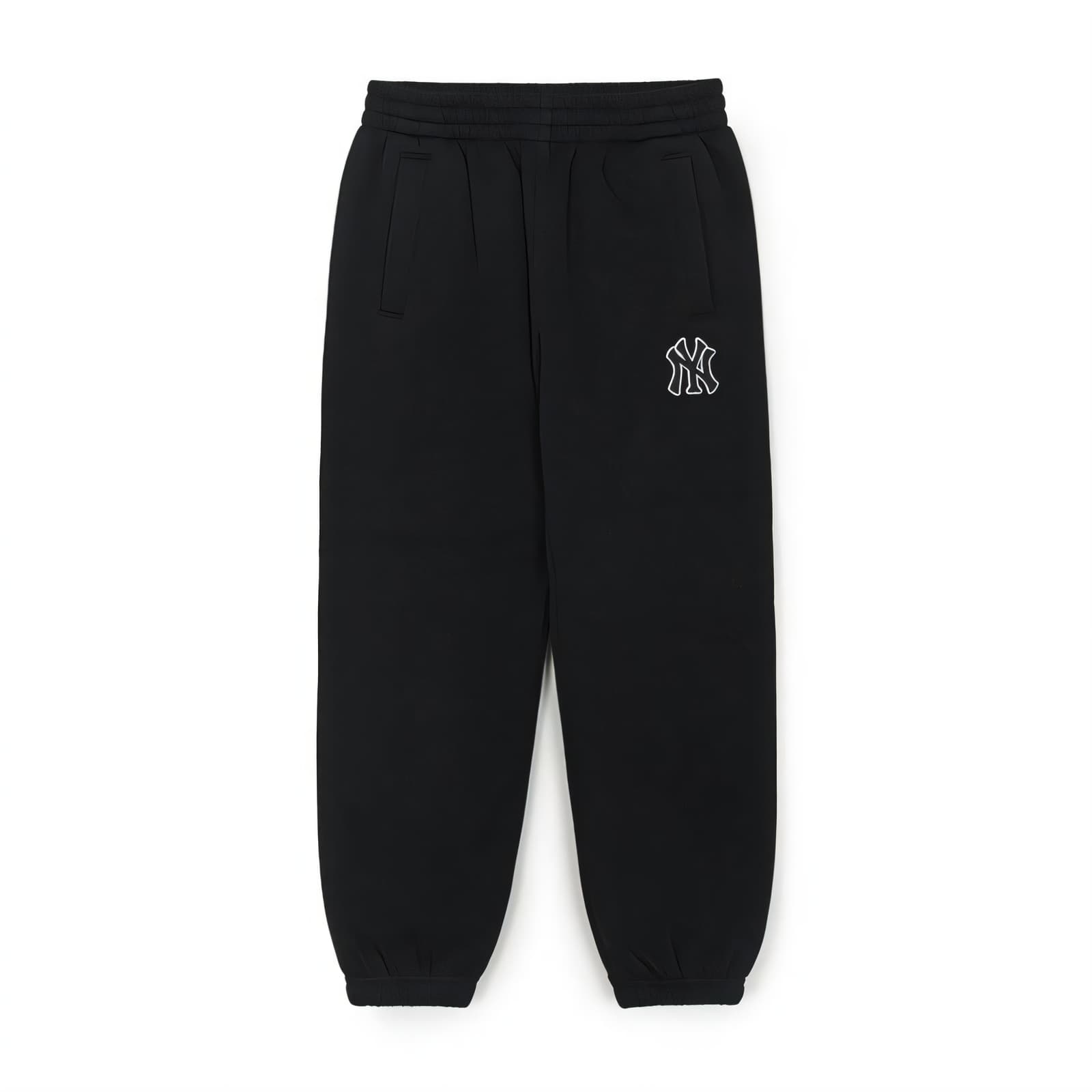 MLB Спортивные трикотажные штаны FW AW25 Однотонные штаны с флисовой подкладкой для детей - изображение 1