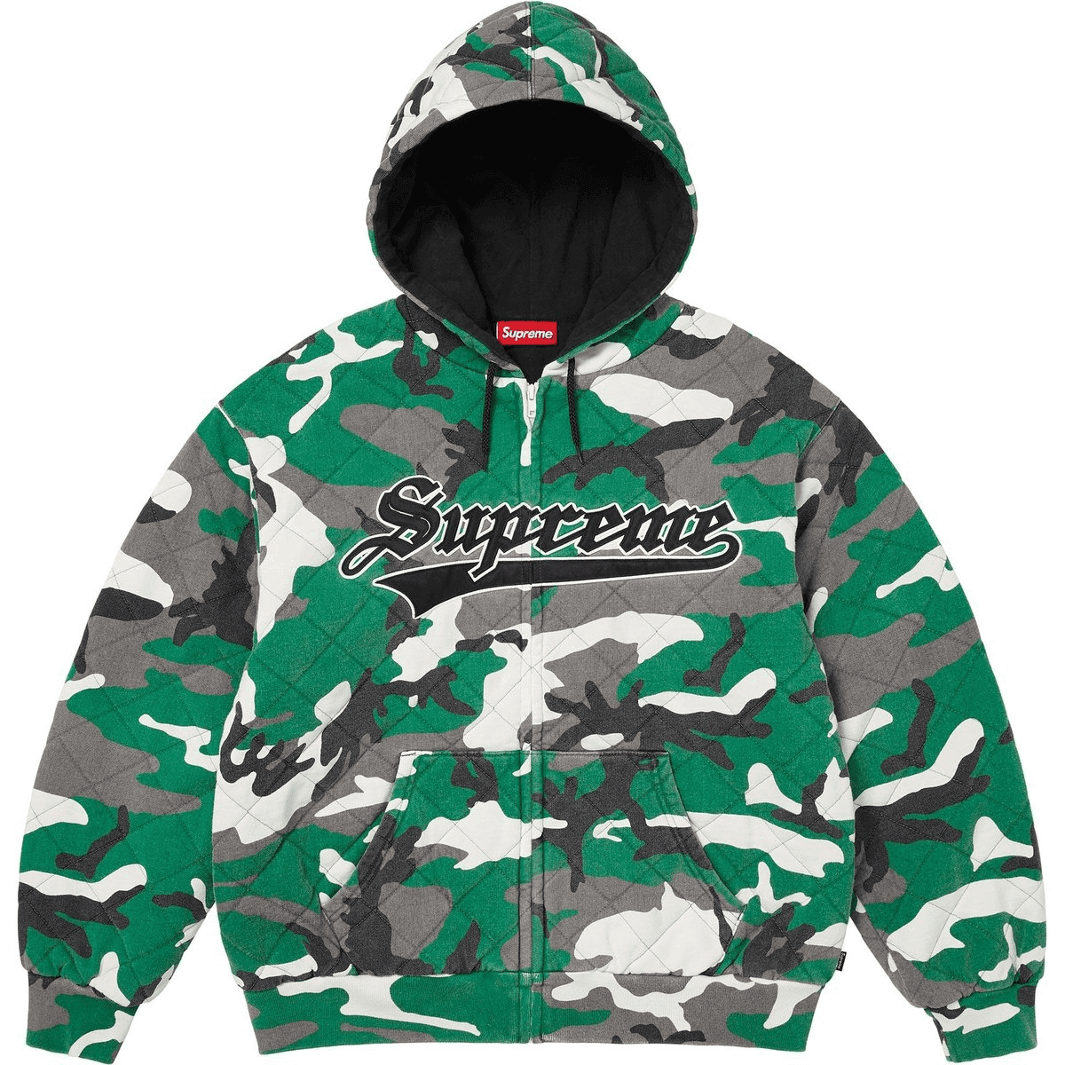 Кофта Supreme FW25 Quilted Zip Up Hooded Sweatshirt