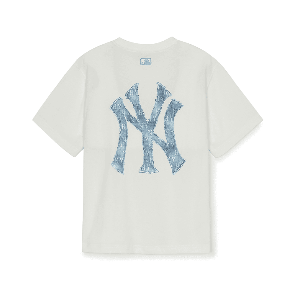 Футболка MLB MONOGRAM T Рубашка SS25 Слоновая кость Детская - изображение 2