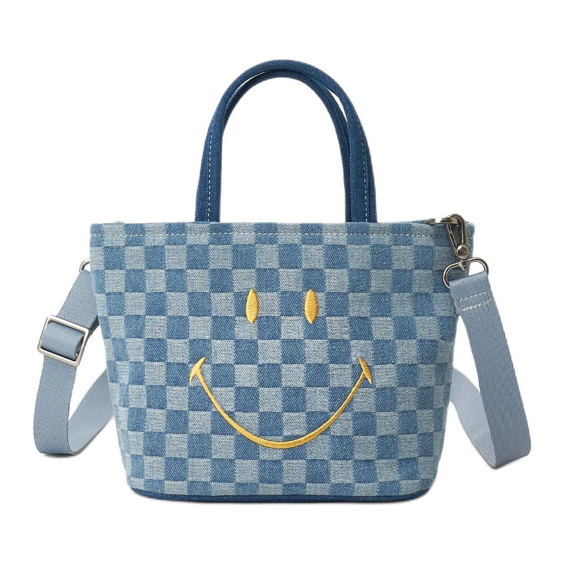 Сумка Lee x Smiley Checkered Tote Bag Blue - изображение 1