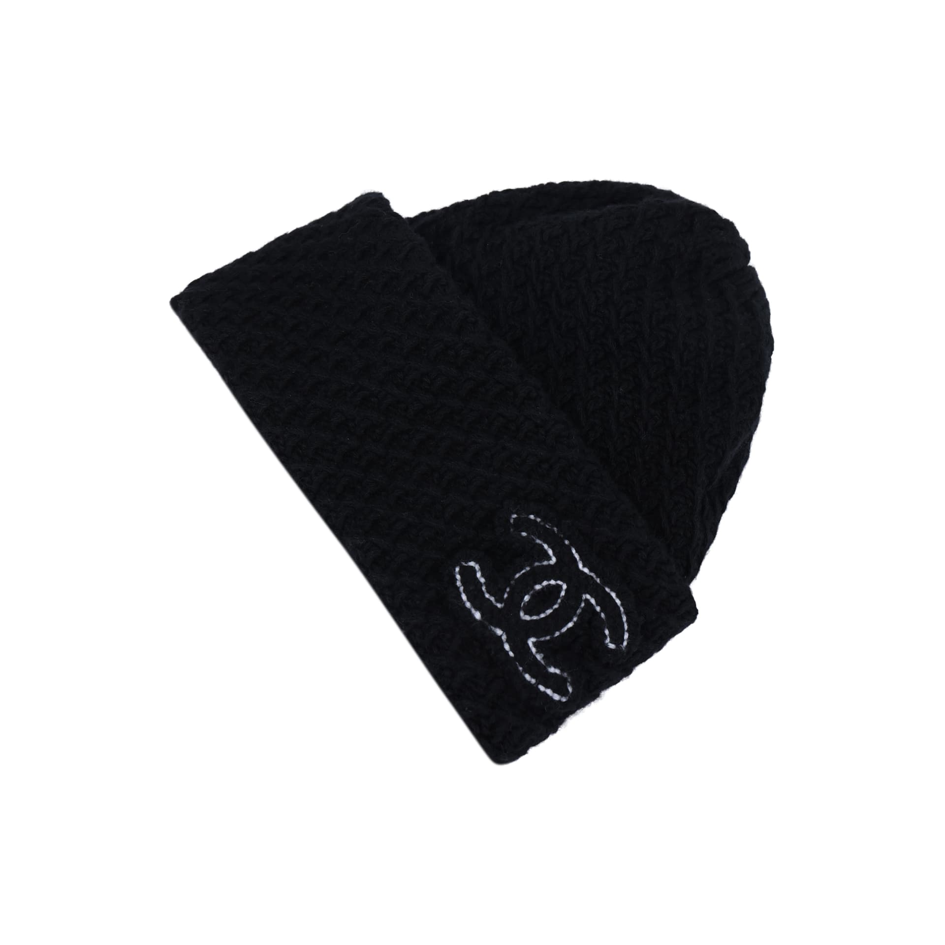 Шапка CHANEL Logo Cashmere Beanie Black - изображение 3