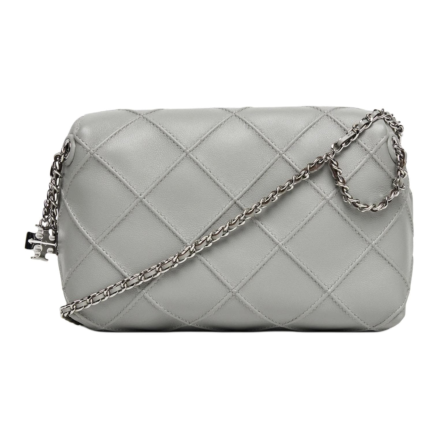 Мини-сумка Tory Burch Fleming Кожа Сумка через плечо Сумка на плечо Мини Женский Серый - изображение 2