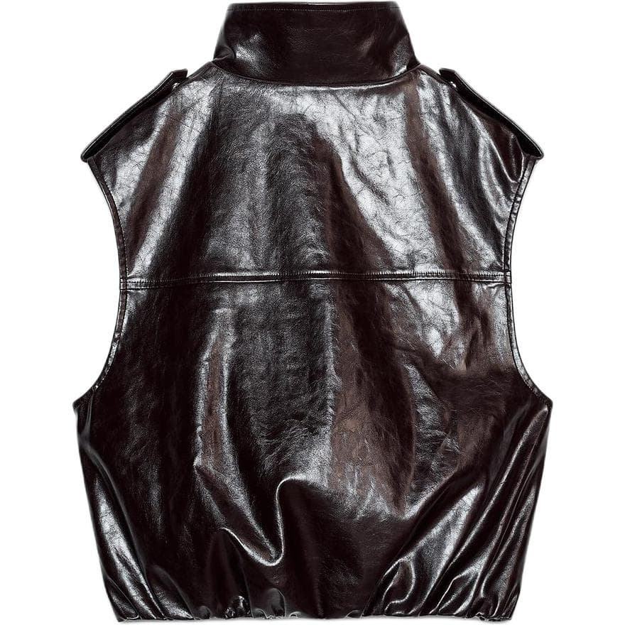 ZARA Темный бордовый женские жилеты - изображение 2