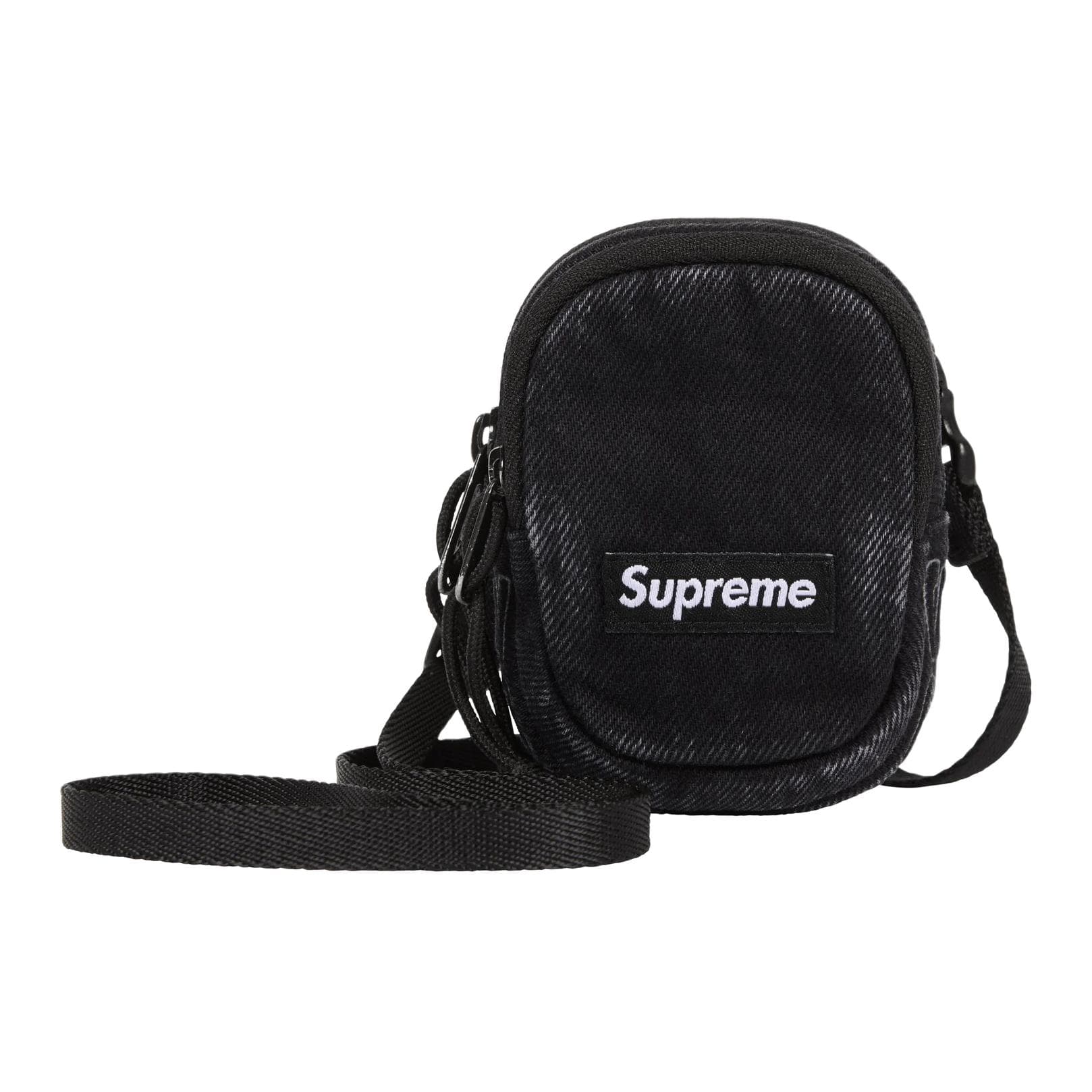 Мини-сумка Supreme Деним Сумка через плечо Сумка на плечо Мини-версия Унисекс Черная - изображение 1
