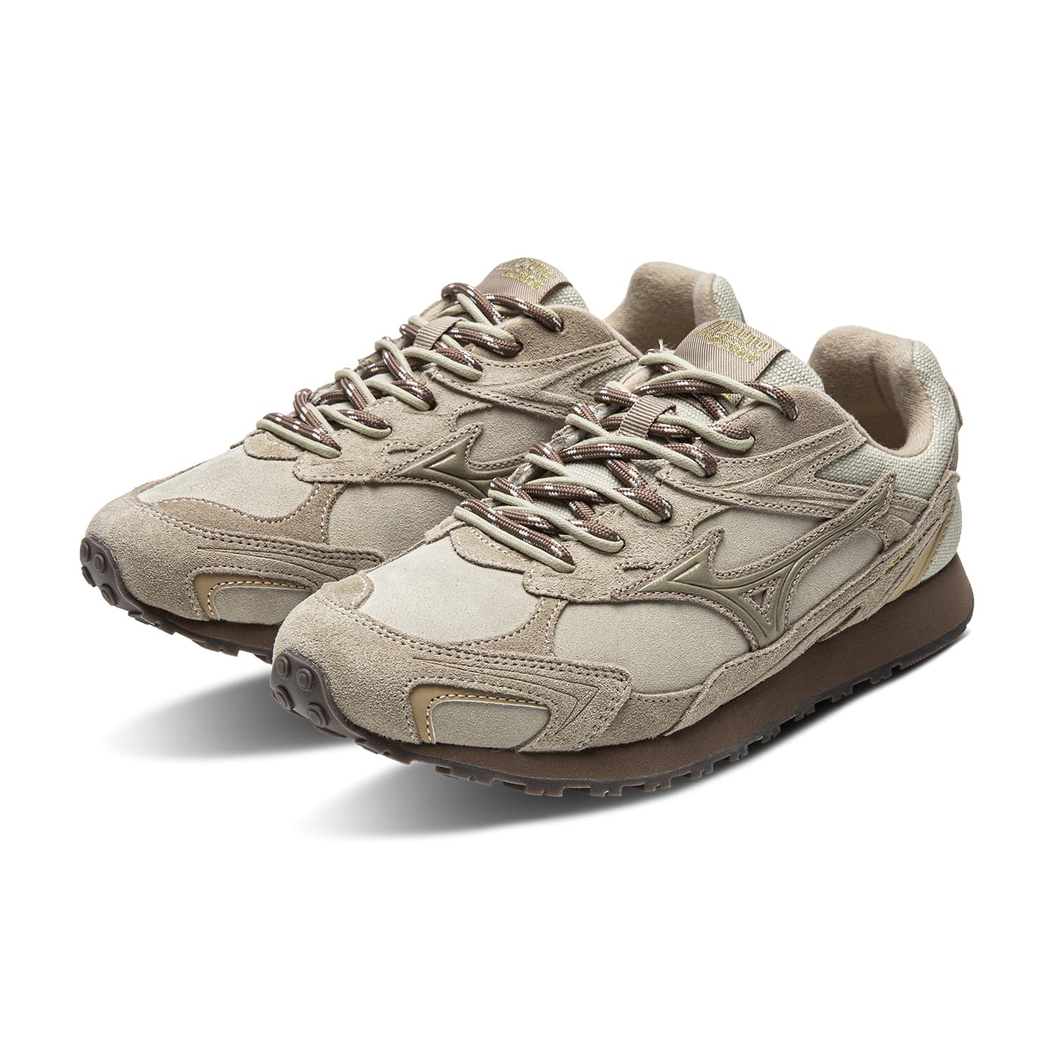 Кроссовки Mizuno Low Топ Повседневная обувь Унисекс Песок Керамика Золото - изображение 4