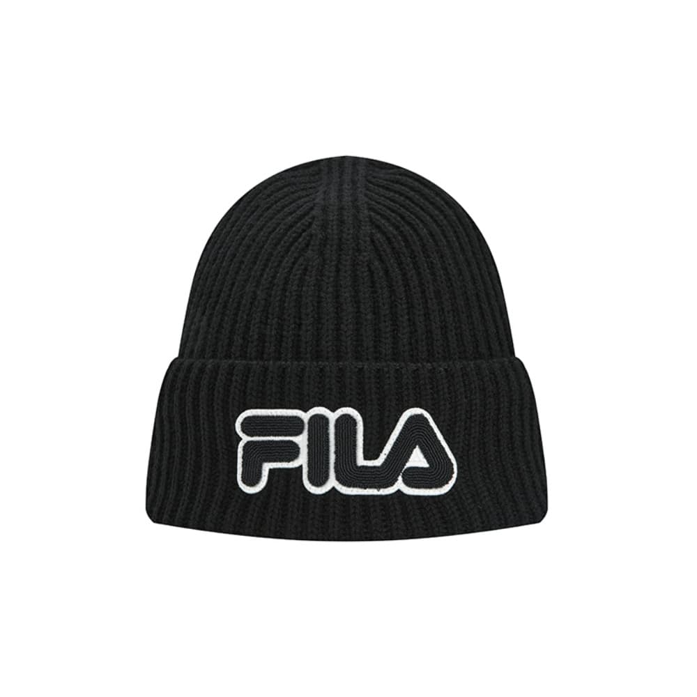 Шапка FILA ORIGINALE Акриловая вязаная шапка из шерсти унисекс темно-черный - изображение 2