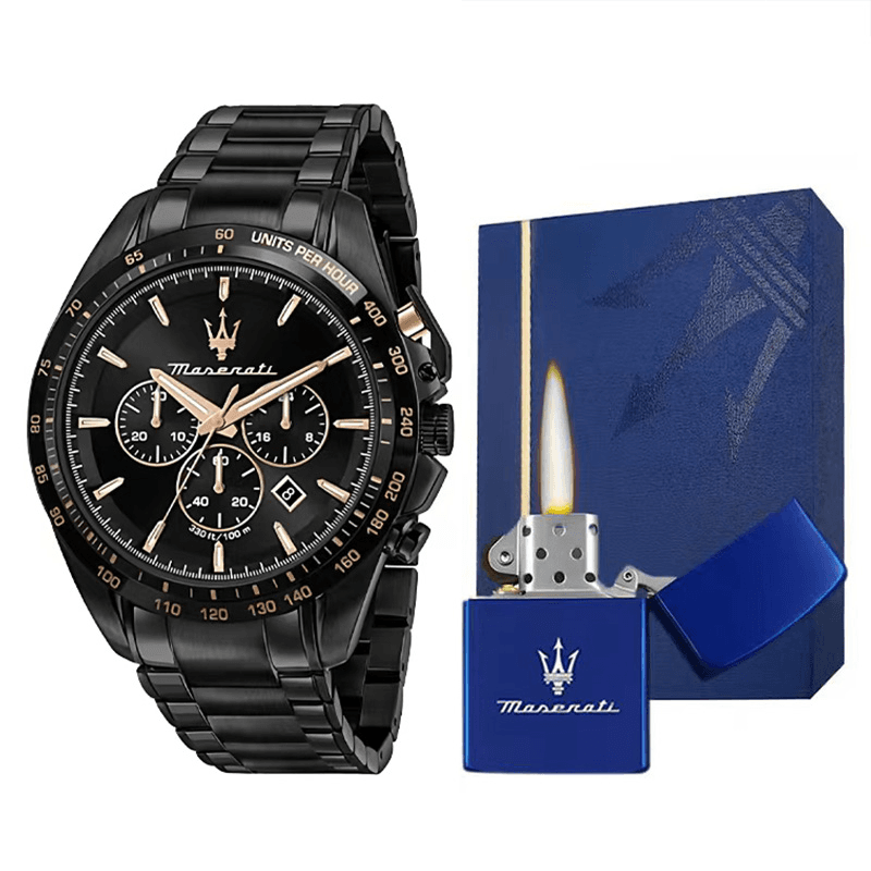 Механические часы Maserati Explorer Collection Часы с кругом на запястье кварцевый механизм стальной ремешок черный циферблат унисекс - изображение 1